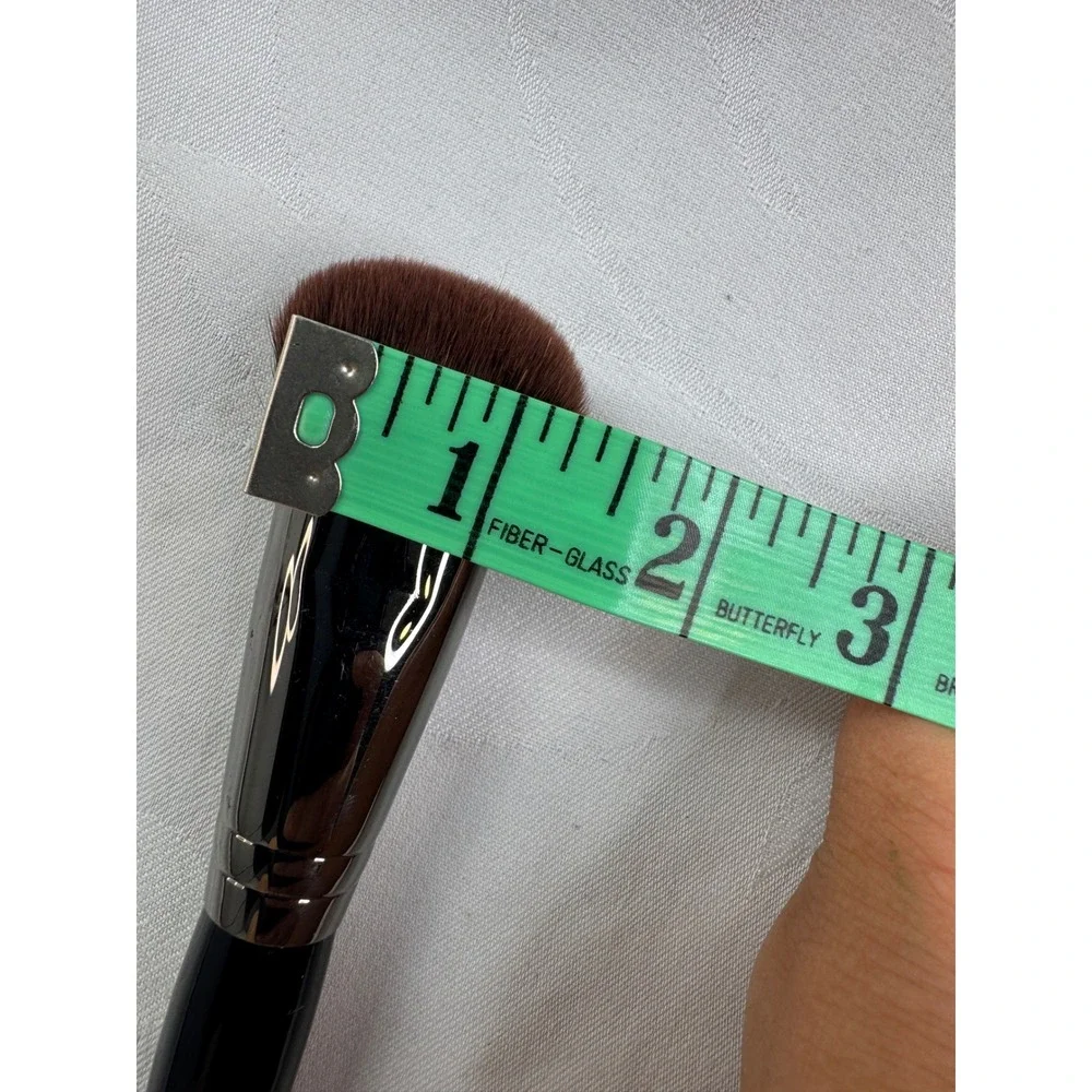Morphe E56 Deluxe Under Eye Powder Brush Elite Series Black Silver Makeup Tool